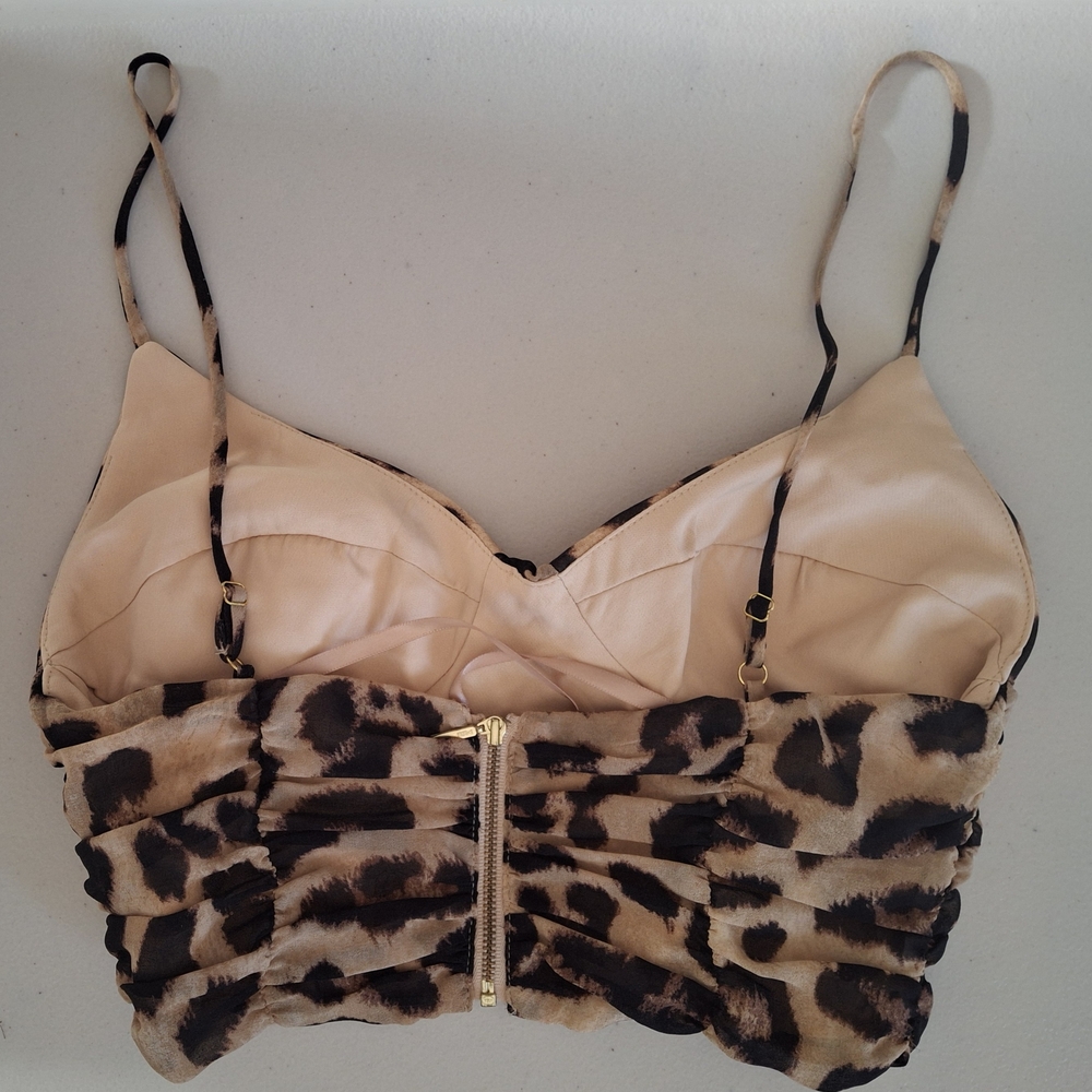 Runaway The Label Acadia Leopard Maxi Skirt and Top Set New without tags Size XS - Picture 3 of 7